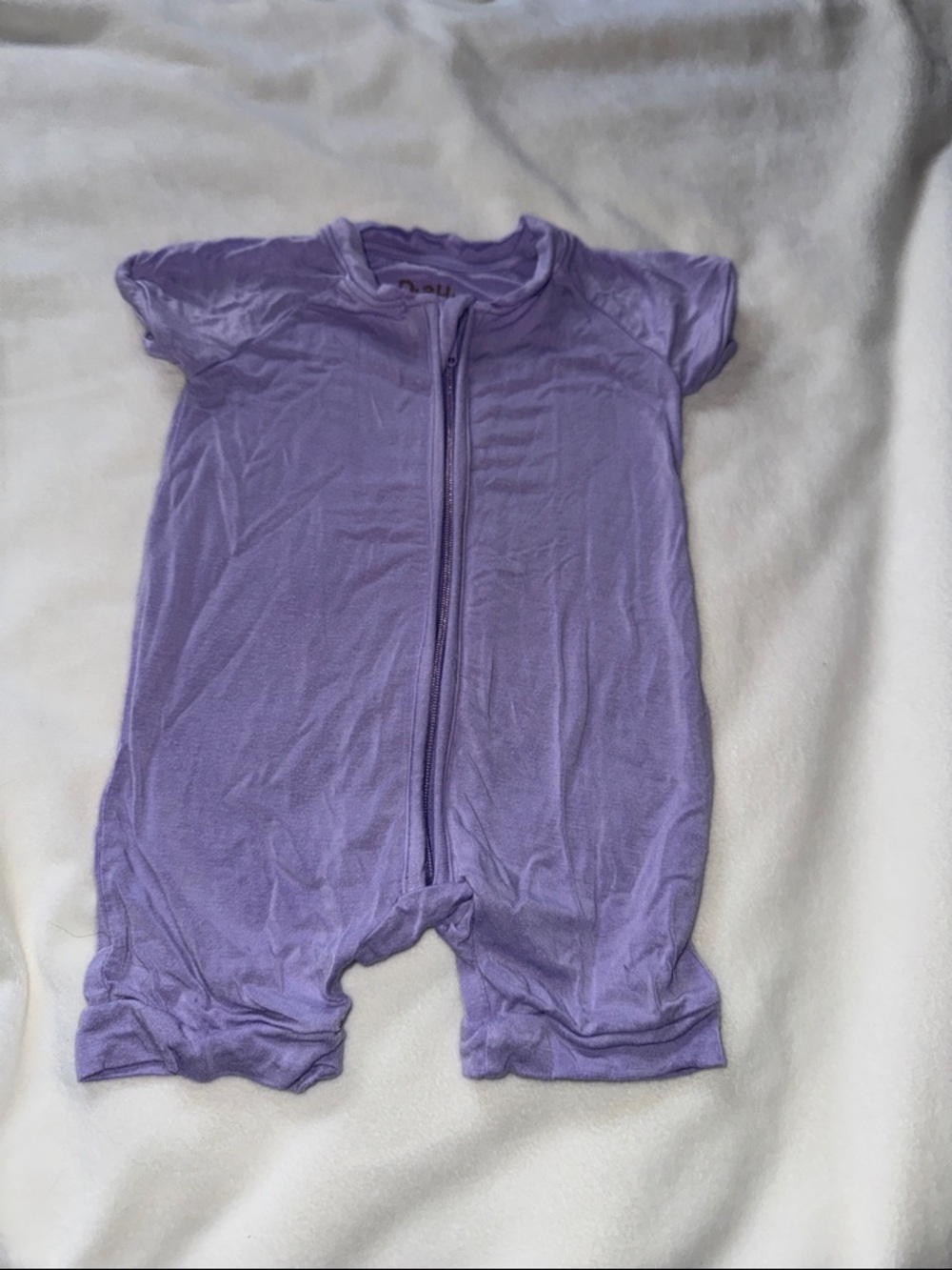 Little Sleepies Lavender Baby Shorty Zippy 0/3 months